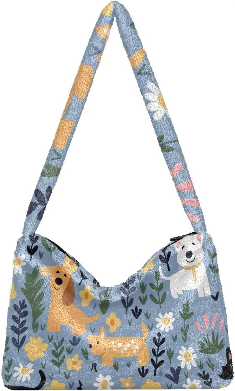 GAIGEO Daisy Flower Floral Polka Dot Womans Shoulder Bag, Woman Handbags, Book Bags for Women