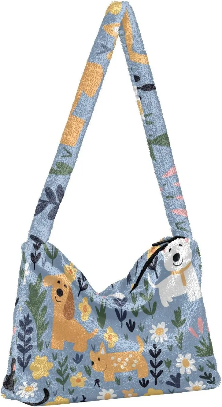 GAIGEO Daisy Flower Floral Polka Dot Womans Shoulder Bag, Woman Handbags, Book Bags for Women