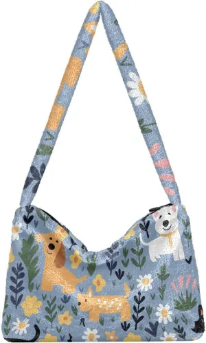 GAIGEO Daisy Flower Floral Polka Dot Womans Shoulder Bag, Woman Handbags, Book Bags for Women