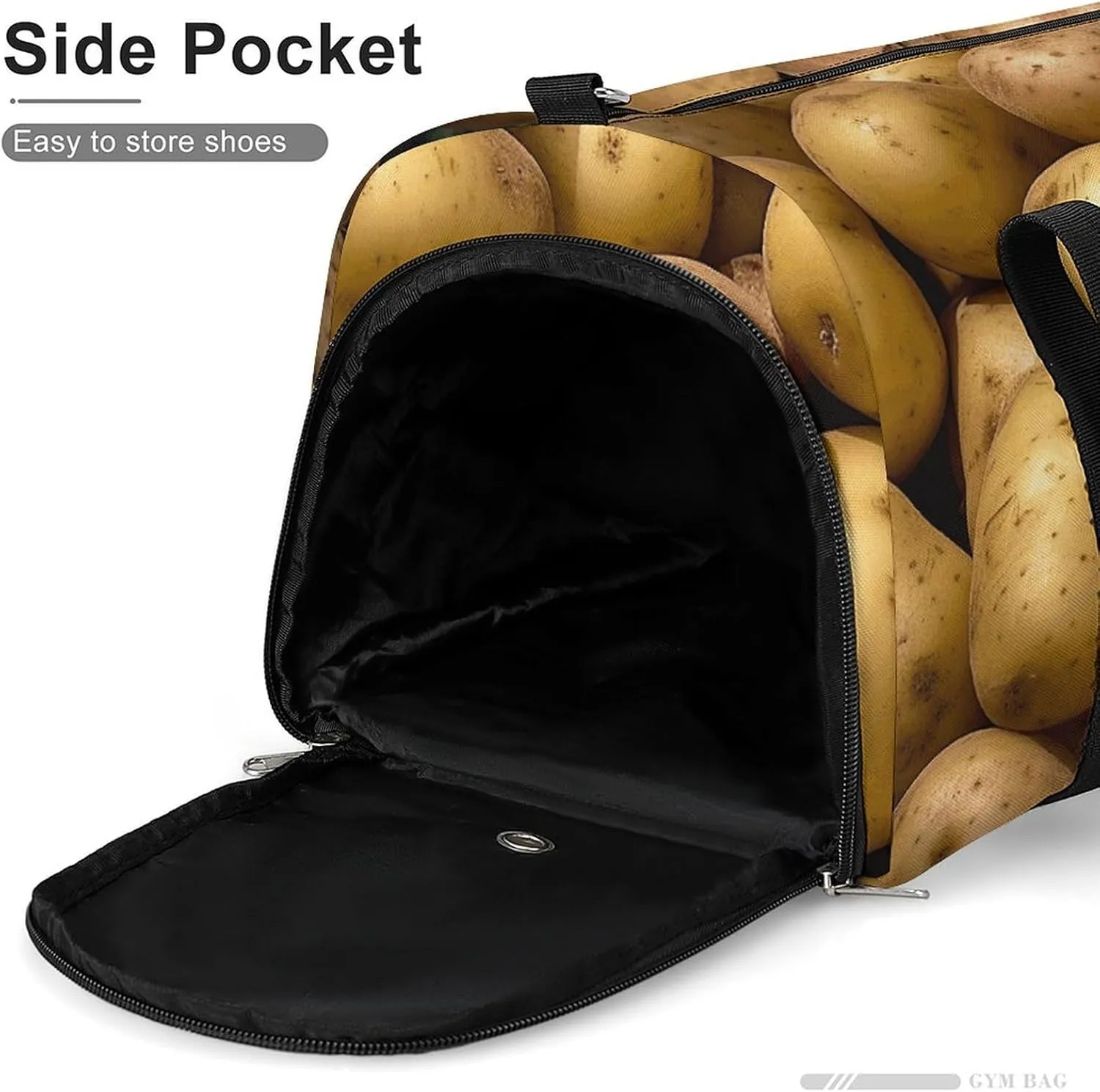 Garden Potatoes Sports Gym Bag Carry on Holdalls for Men Small Duffel Bags for Women with Shoe Compartment