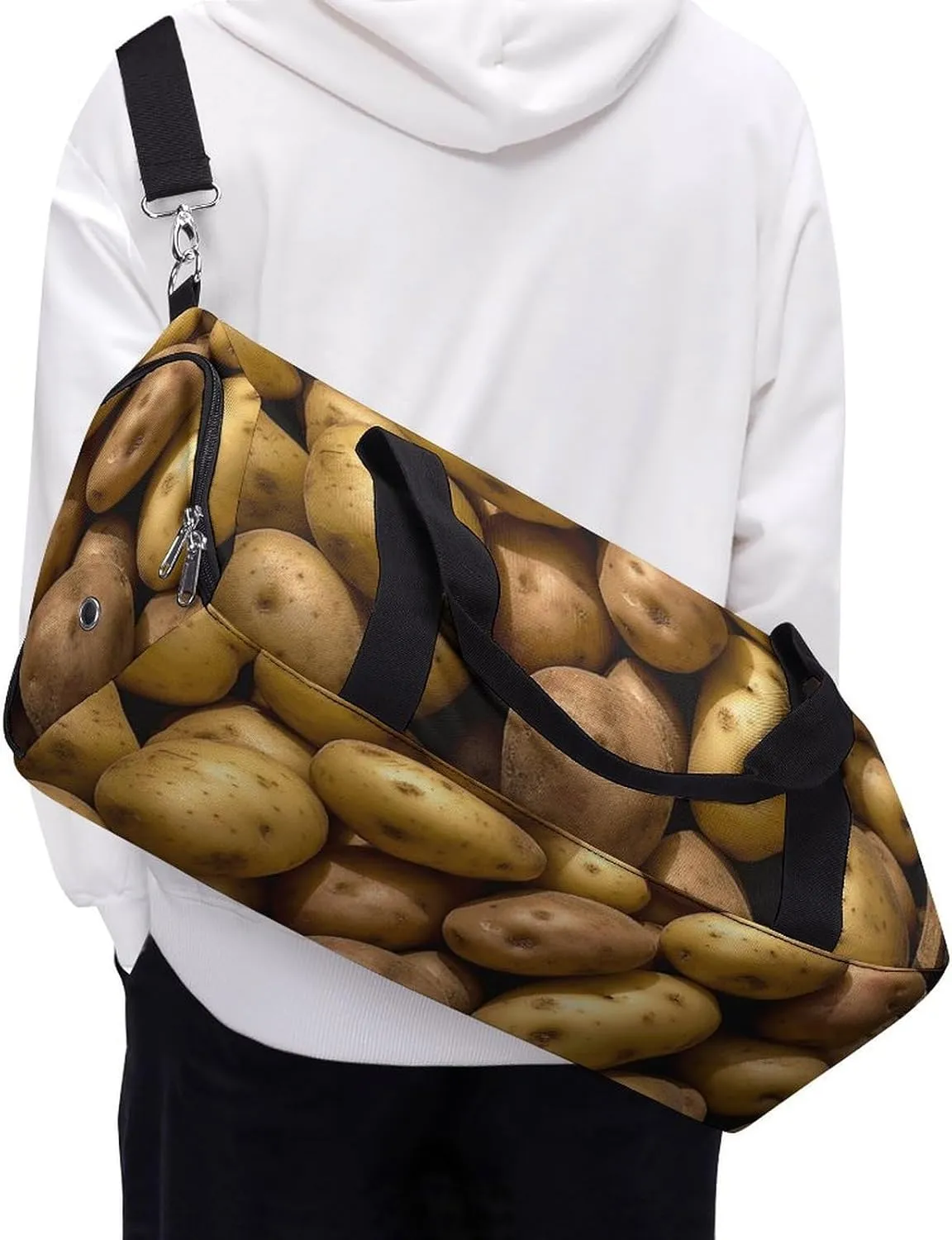 Garden Potatoes Sports Gym Bag Carry on Holdalls for Men Small Duffel Bags for Women with Shoe Compartment