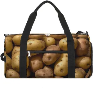 Garden Potatoes Sports Gym Bag Carry on Holdalls for Men Small Duffel Bags for Women with Shoe Compartment