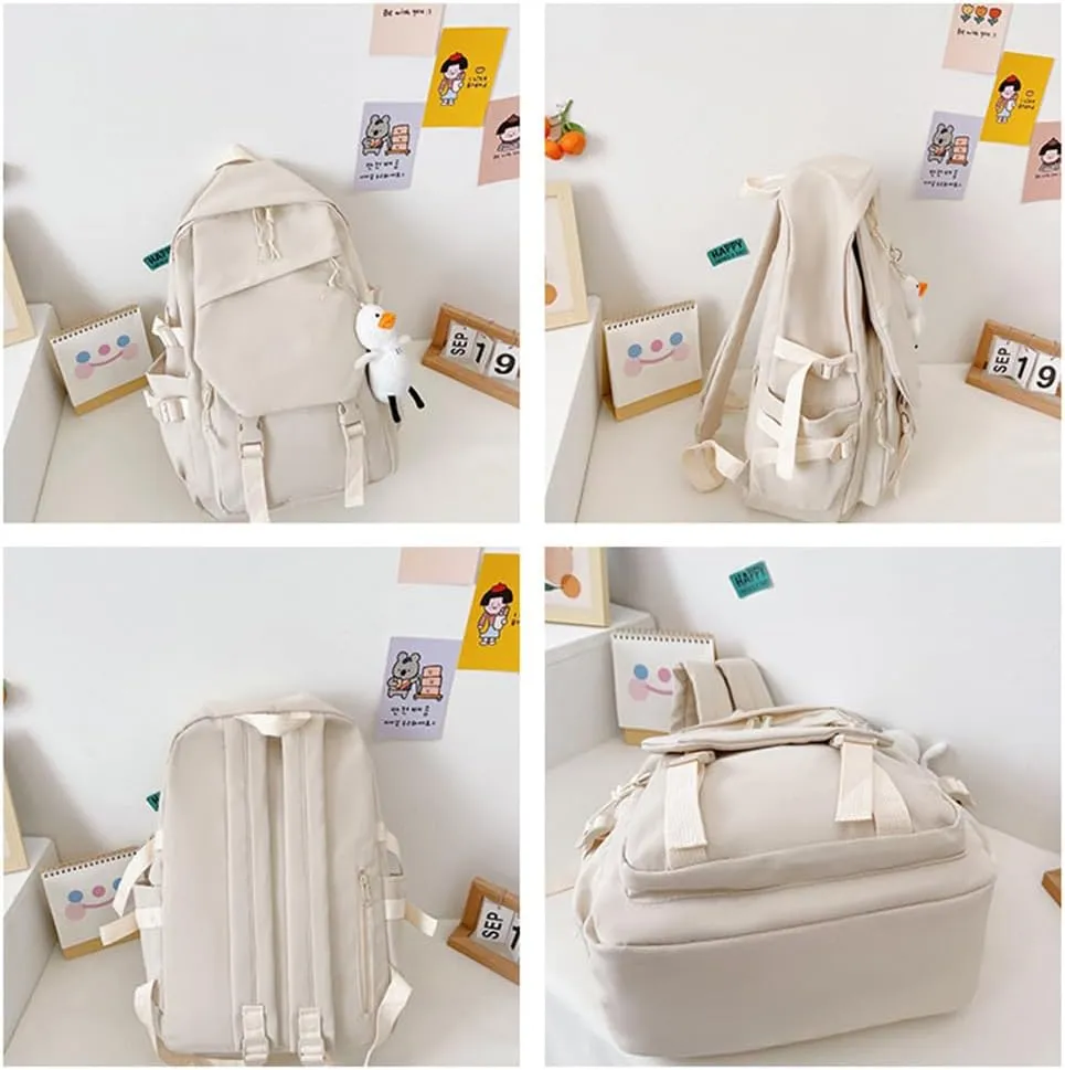 Genshin Impact Backpack Barbara Backpack Cute 3D Printed Daypack Laptop 17" Large Capacity Travel White BackPack With Gift