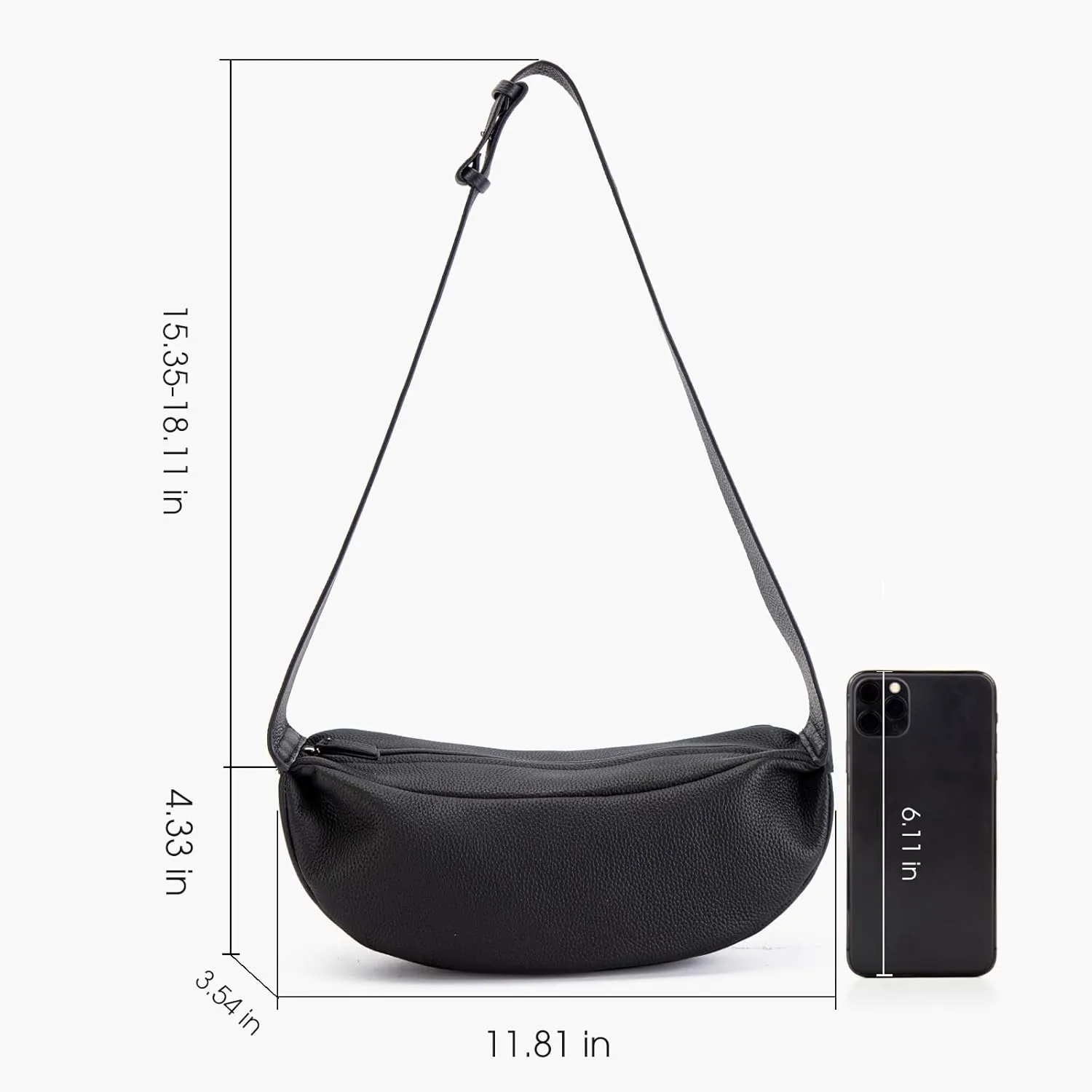 Genuine Leather Bags Sling Crossbody for Women Minimalist Style Chest Bag with Wide Strap for Casual and Travel Use