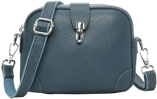 Genuine Leather Crossbody Bag for Women Little Shoulder Bag Purse with Adjustable Strap