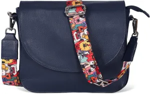 Genuine Leather Shoulder Crossbody Purse For Women with Adjustable Strap, Mobile Pocket & Outside & Inside Zipper