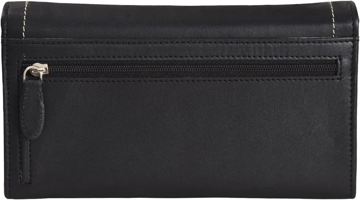 Genuine Leather Wristlet Clutch Wallet Purse