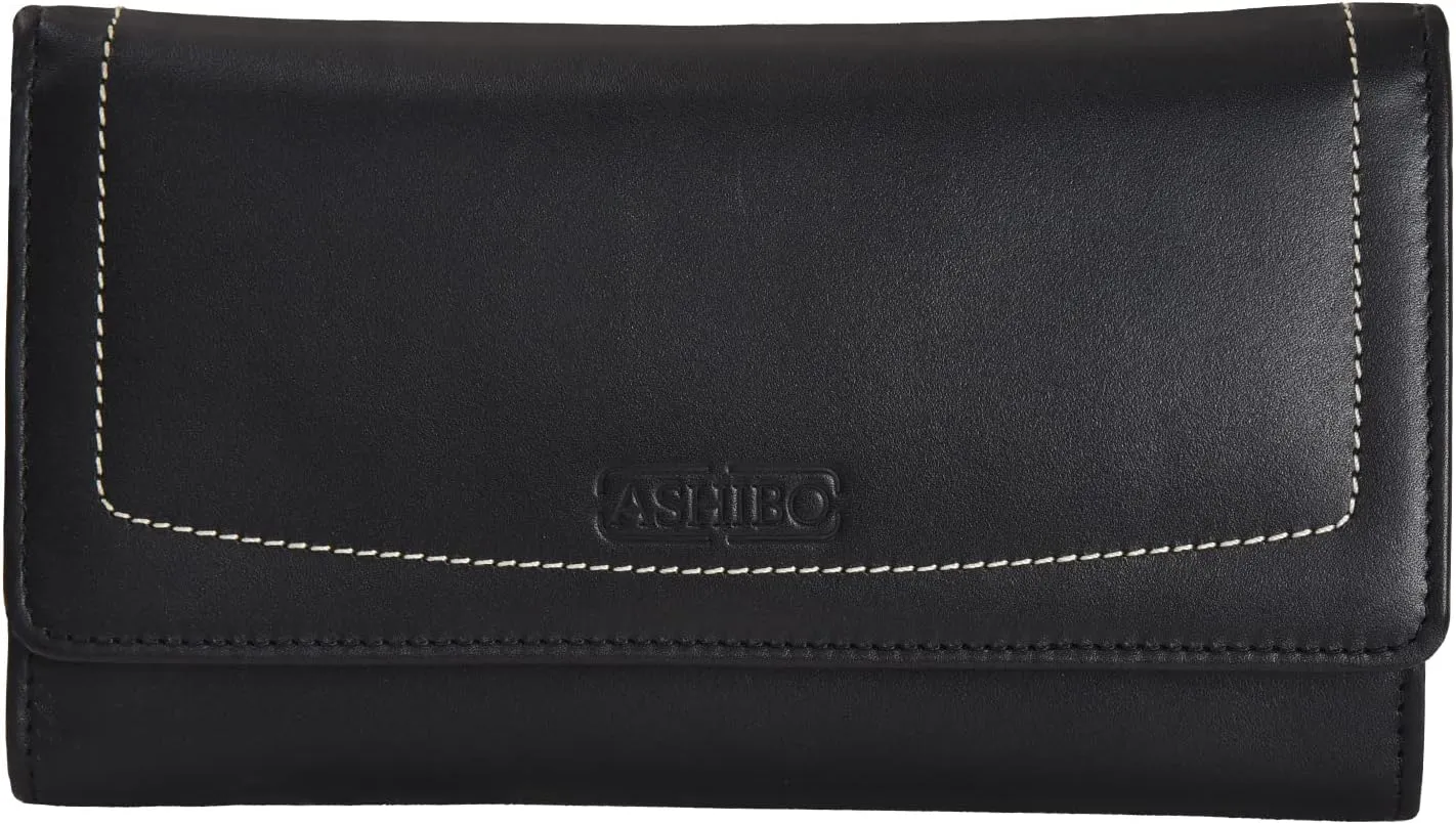 Genuine Leather Wristlet Clutch Wallet Purse