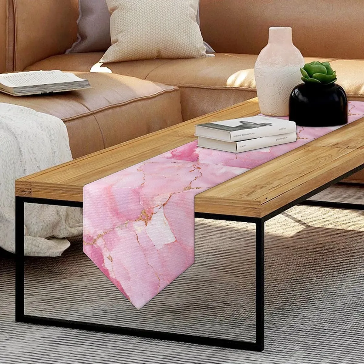Geometric Pink Marble Briefcases for Men Crossbody Bags Laptop Carrying Case Messenger Bag for 15" Laptops and Under
