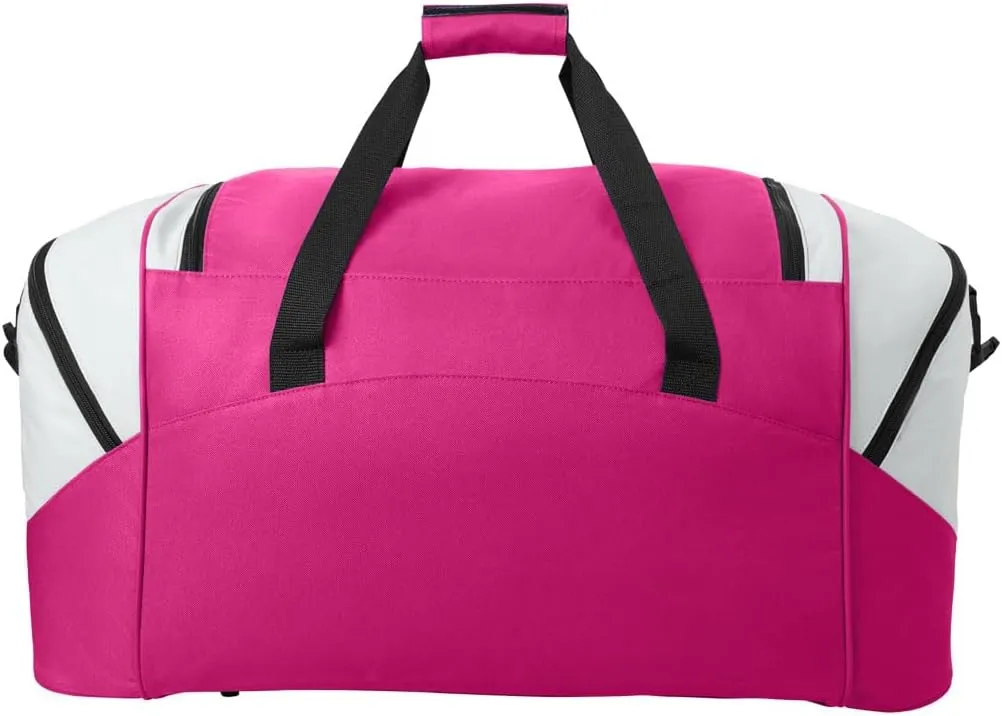 Georgia Tech Duffel Bag LARGE GT Yellow Jackets Suitcase for Travel or Gym Sports Gear Bag (Pink)