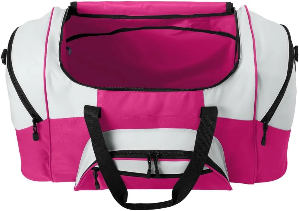 Georgia Tech Duffel Bag LARGE GT Yellow Jackets Suitcase for Travel or Gym Sports Gear Bag (Pink)