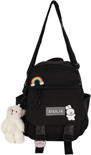 GGOOB Cute Mini Backpacks with Accessories Aesthetic Mini Backpack for Teens Kawaii Small Backpack