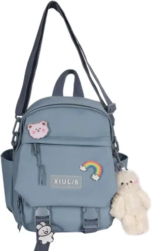 GGOOB Cute Mini Backpacks with Accessories Aesthetic Mini Backpack for Teens Kawaii Small Backpack