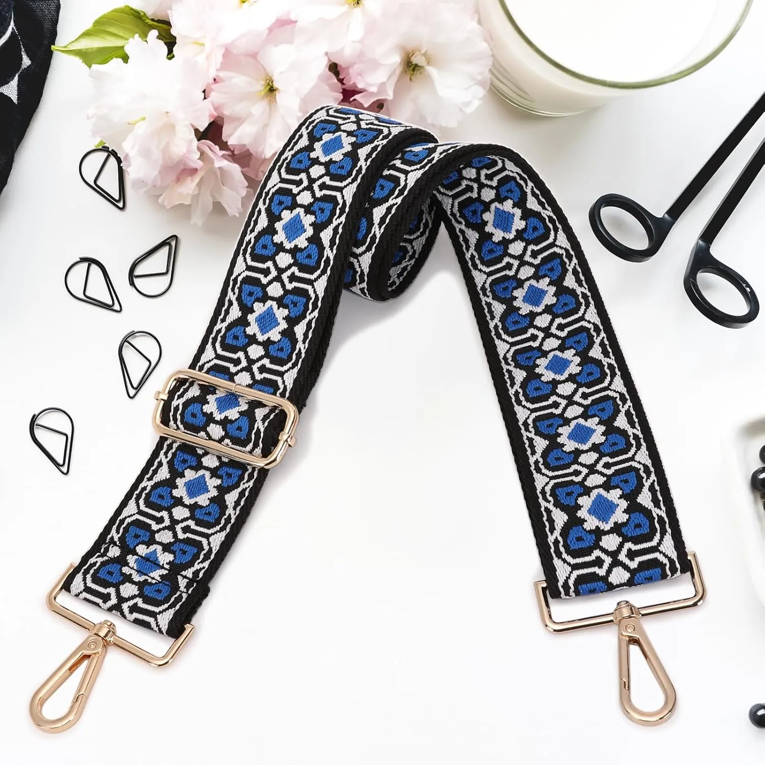 GINJKGO Purse Straps Replacement Crossbody - Adjustable Bag Strap for Purses, Wide Shoulder Strap for Women Guitar Purses