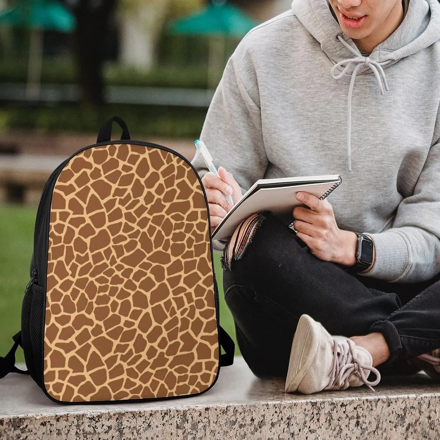 Giraffe Animal Print Backpack Lightweight Waterproof Backpacks Laptop Backpack for Unisex Casual Travel Daypacks Large Capacity
