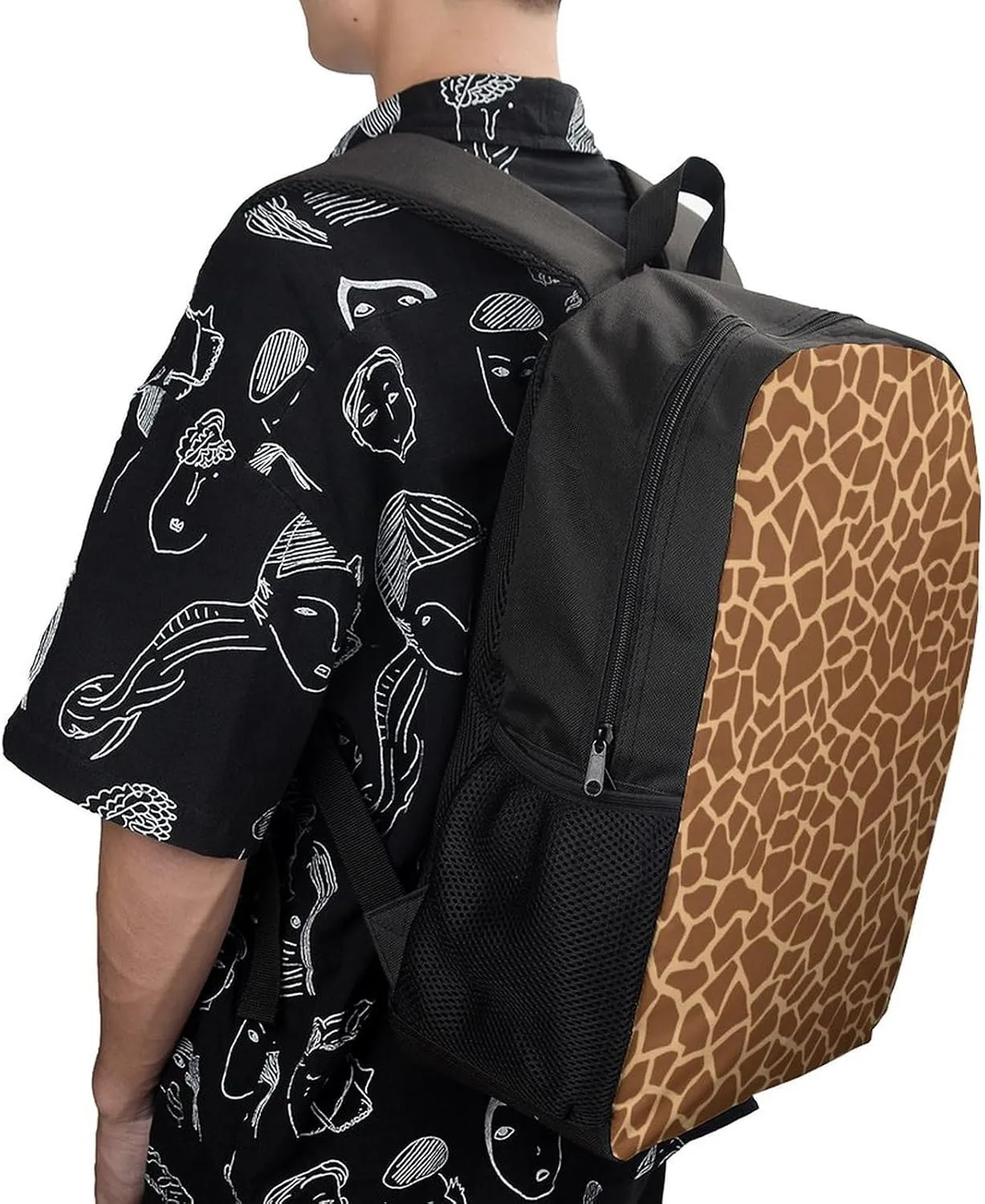 Giraffe Animal Print Backpack Lightweight Waterproof Backpacks Laptop Backpack for Unisex Casual Travel Daypacks Large Capacity