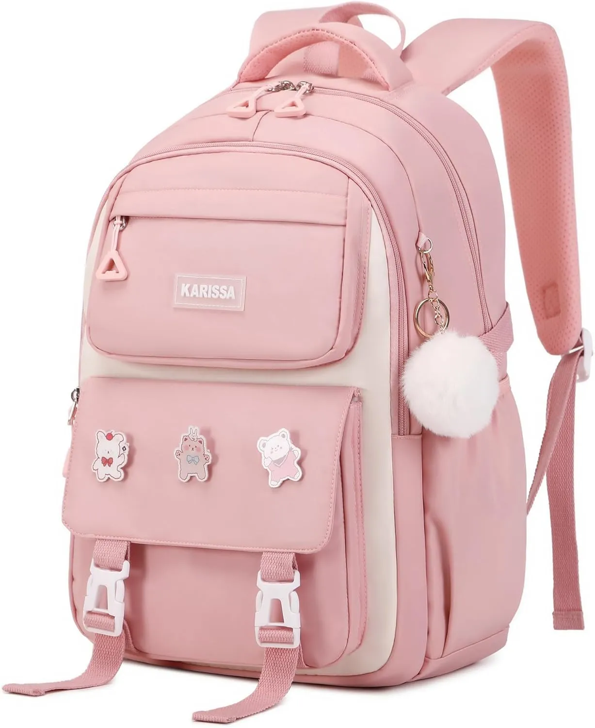 Girls Backpack Aesthetic Laptop Backpacks Kawaii Large Bookbag Anime Casual Travel Daypack,Pink