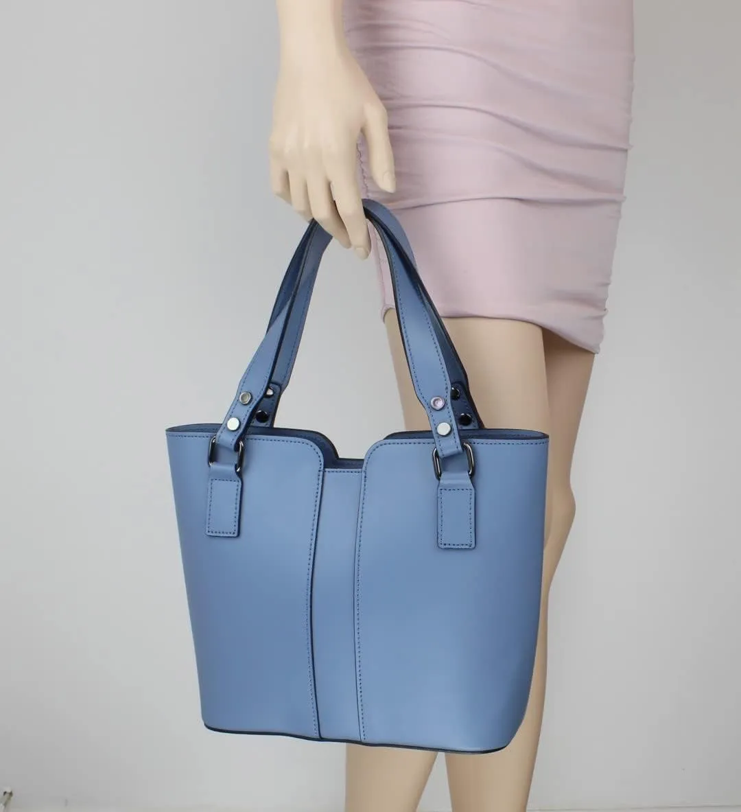 Girly HandBags Womens Plain Italian Genuine Leather Crossbody Tote Bag