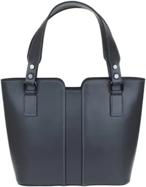 Girly HandBags Womens Plain Italian Genuine Leather Crossbody Tote Bag