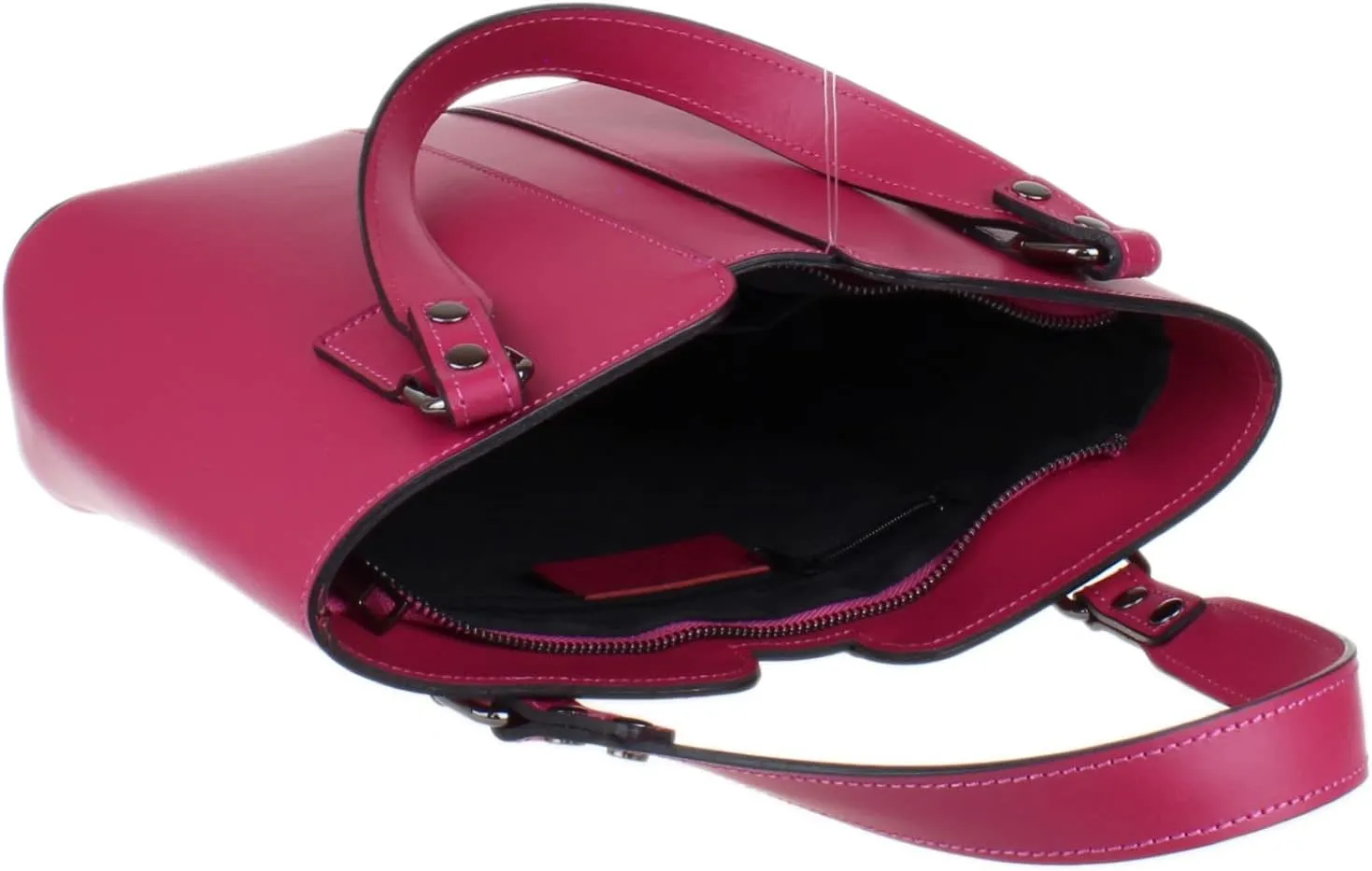 Girly HandBags Womens Plain Italian Genuine Leather Crossbody Tote Bag
