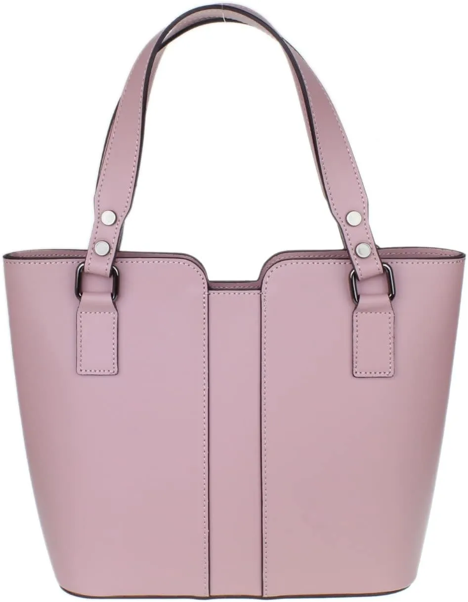Girly HandBags Womens Plain Italian Genuine Leather Crossbody Tote Bag
