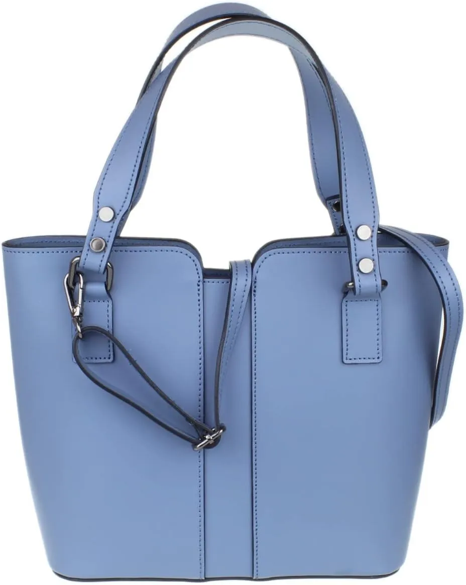 Girly HandBags Womens Plain Italian Genuine Leather Crossbody Tote Bag