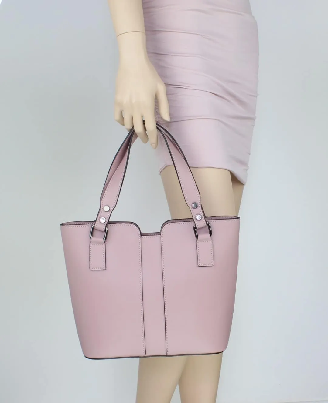 Girly HandBags Womens Plain Italian Genuine Leather Crossbody Tote Bag