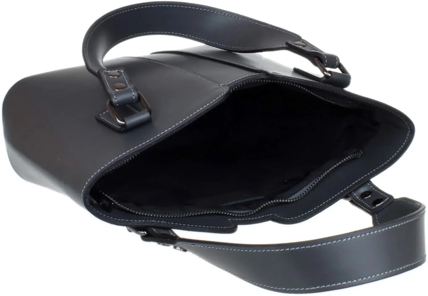 Girly HandBags Womens Plain Italian Genuine Leather Crossbody Tote Bag