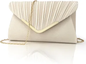 Glamorous Envelope Clutch Bag - Elegant Women’s Satin Finish Evening Purse for Weddings, Proms, Parties & Formal Events