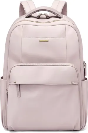 GOLF SUPAGS Laptop Backpack for Women Computer Bag Casual Daypack Fits 15.6 Inch Notebook Work Travel Backpacks (Pinkish Grey)