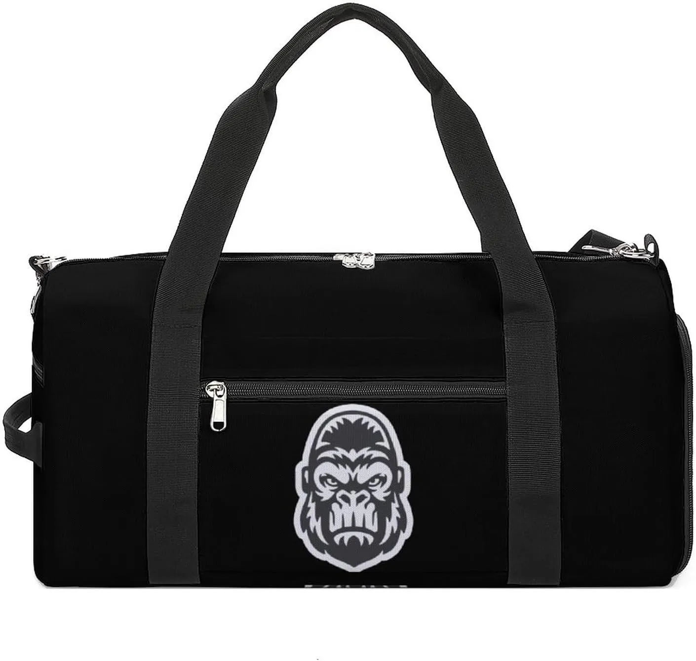 Gorilla Mascot Emblem Sports Gym Bag Travel Duffel Bag Weekend Overnight Bag Carry on Bags for Women Men