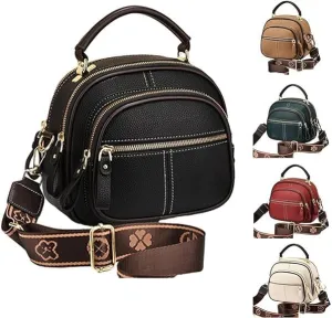 Gpmsign Leather Bag,Gpmsign Bags, Crossbody Leather Bags For Women, Compartment Adjustable Wide Shoulder Strap Leather Bag