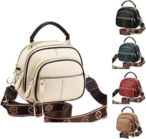 Gpmsign Leather Bag,Gpmsign Bags, Crossbody Leather Bags For Women, Compartment Adjustable Wide Shoulder Strap Leather Bag