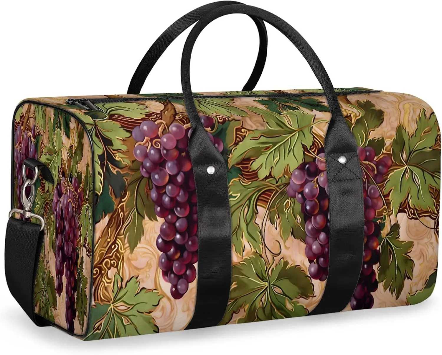 Grape Fruit Travel Bag for Men Women, Gym Duffle Bags for Travel, Carry On Luggage Bag, Weekender Overnight Workout Bags