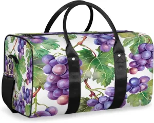 Grape Travel Bag for Men Women, Gym Duffle Bags for Travel, Carry On Luggage Bag, Weekender Overnight Workout Bags