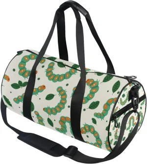 Green Caterpillar Insect Duffle Bag for Women Men Sports Gym Fitness Bag Travel Workout Gymnastics Dance
