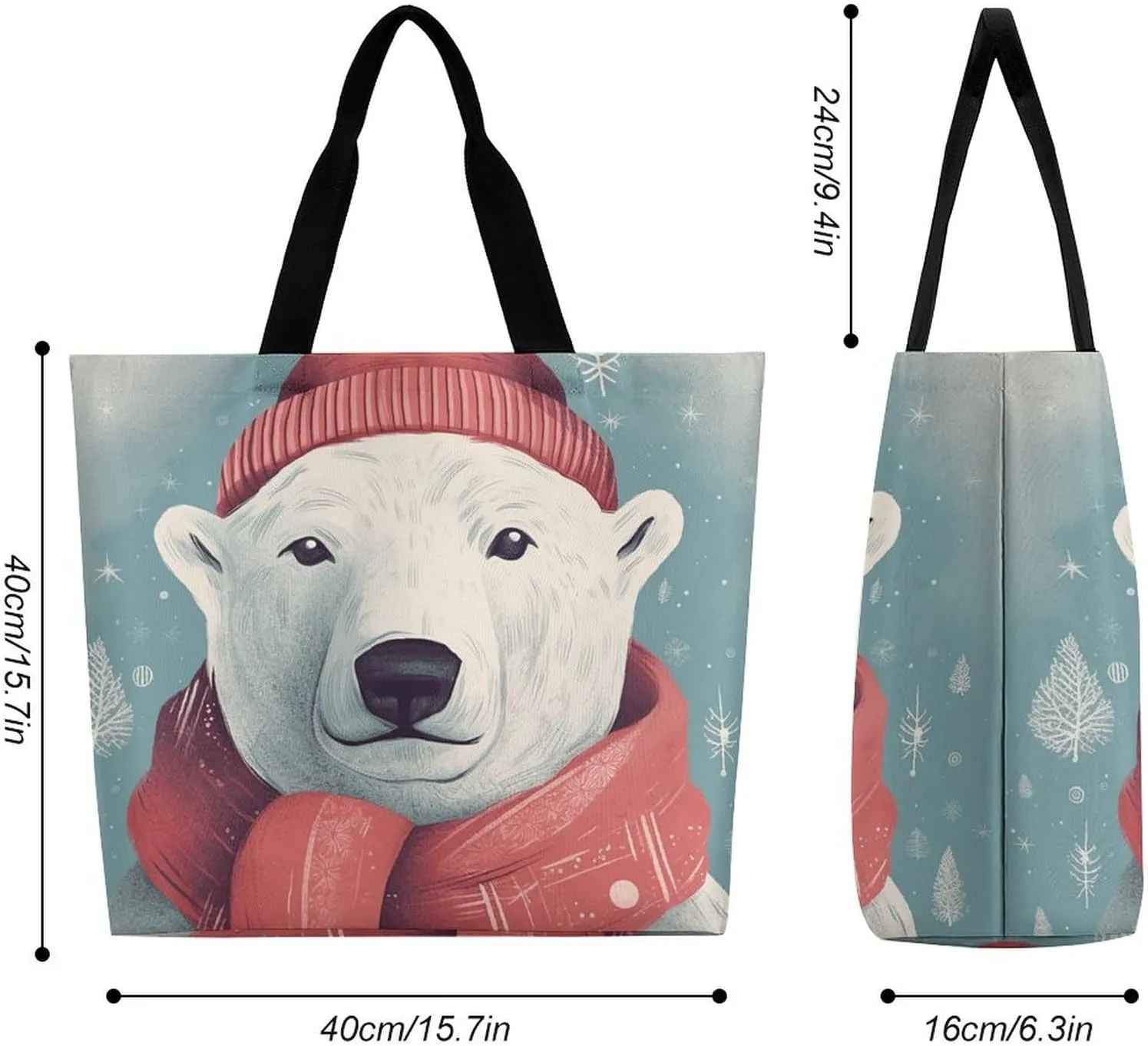 Grocery Bag Reusable Tote Bag Foldable A Hand Drawn Tiger Shopping Bag Handbag Washable Shoulder Bag for Travel