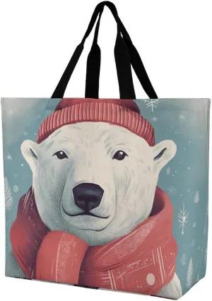 Grocery Bag Reusable Tote Bag Foldable A Hand Drawn Tiger Shopping Bag Handbag Washable Shoulder Bag for Travel