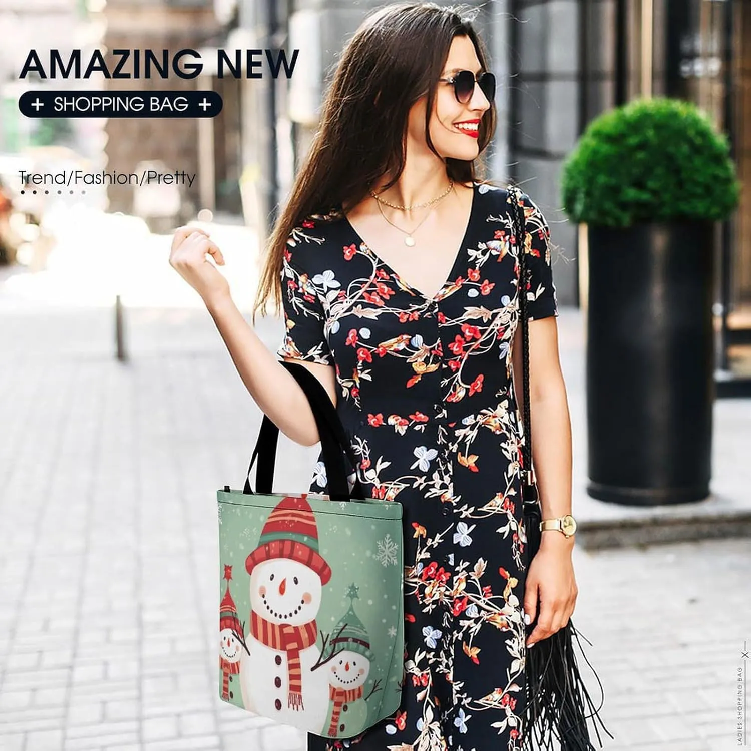 Grocery Bag Reusable Tote Bag Foldable Modern Dragonfly Shopping Bag Handbag Washable Shoulder Bag for Travel