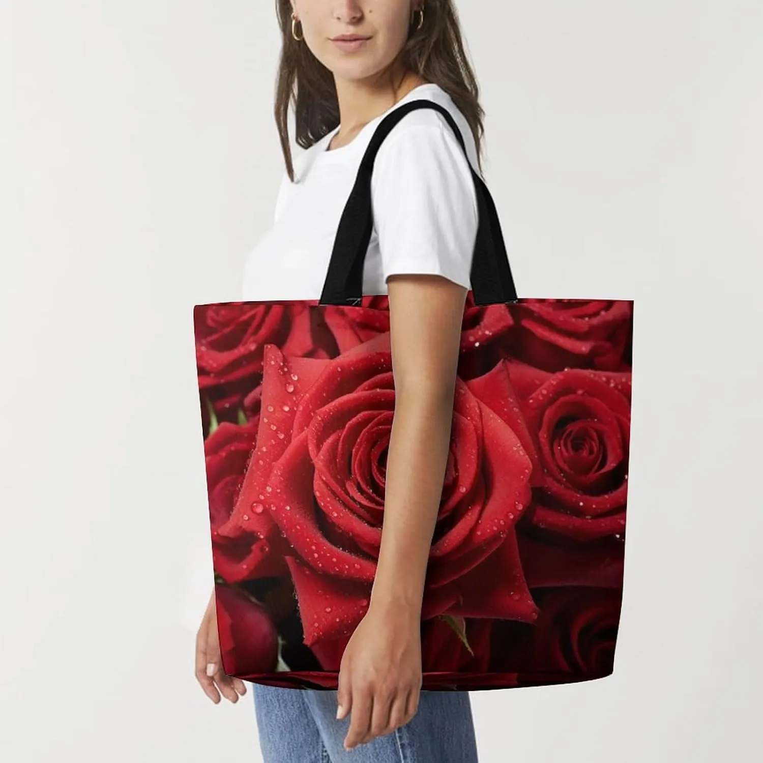 Grocery Bag Reusable Tote Bag Foldable Seals On Ice Shopping Bag Handbag Washable Shoulder Bag for Travel