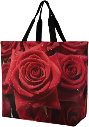 Grocery Bag Reusable Tote Bag Foldable Seals On Ice Shopping Bag Handbag Washable Shoulder Bag for Travel