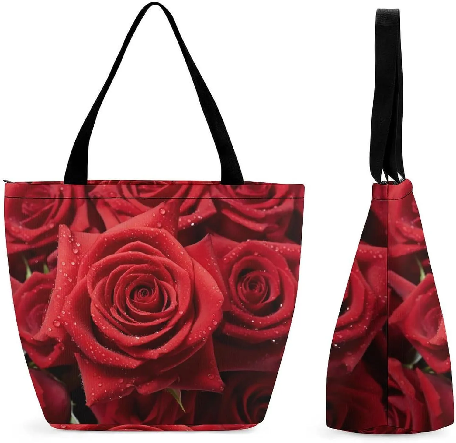 Grocery Bag Reusable Tote Bag Foldable Shih Tzu Dog Shopping Bag Handbag Washable Shoulder Bag for Travel