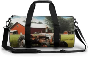 Gym Bag for Men Women Company Farm Tractor Duffel Bag Overnight Bag with Compartment Gym Sackpac