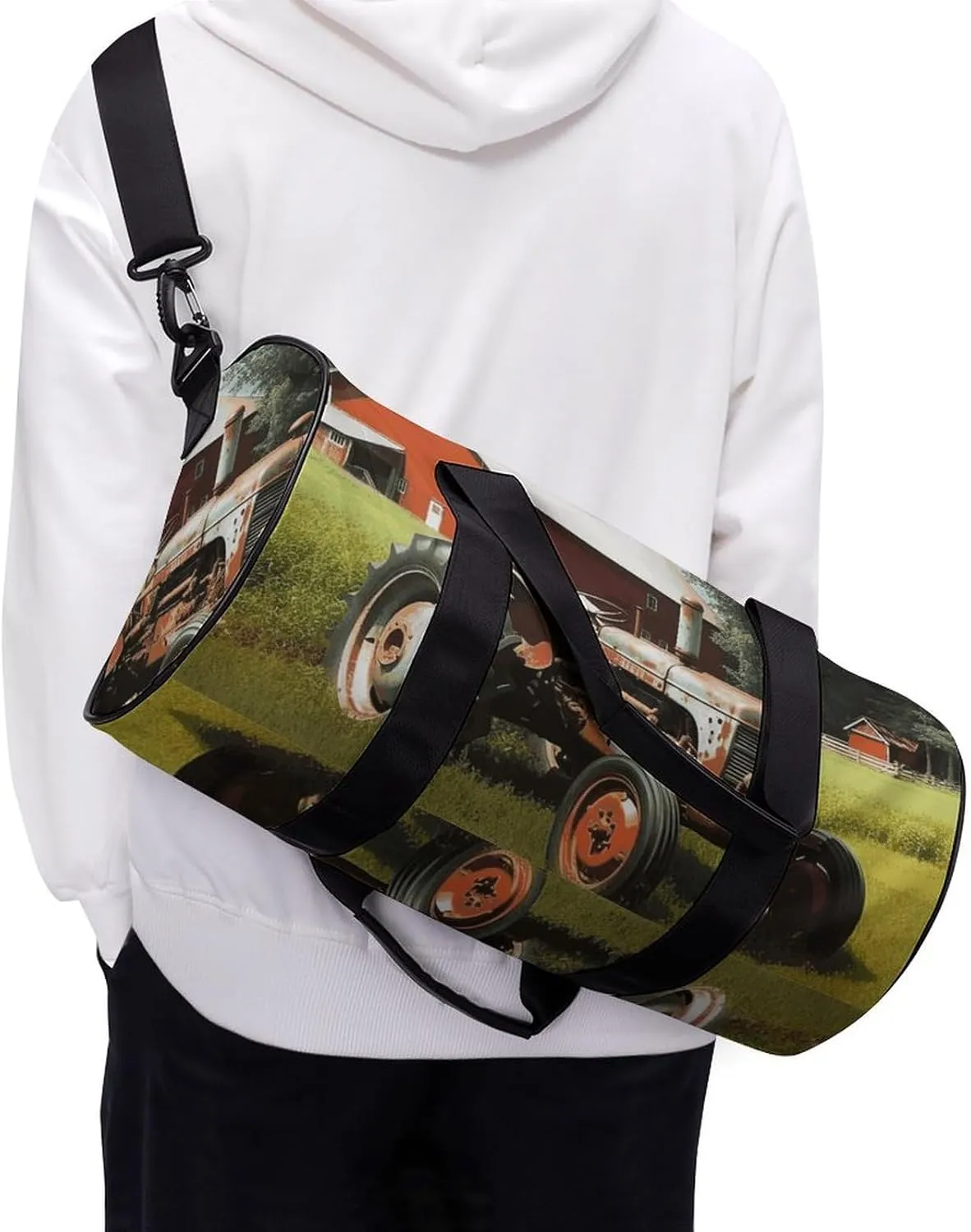 Gym Bag for Men Women Company Farm Tractor Duffel Bag Overnight Bag with Compartment Gym Sackpac