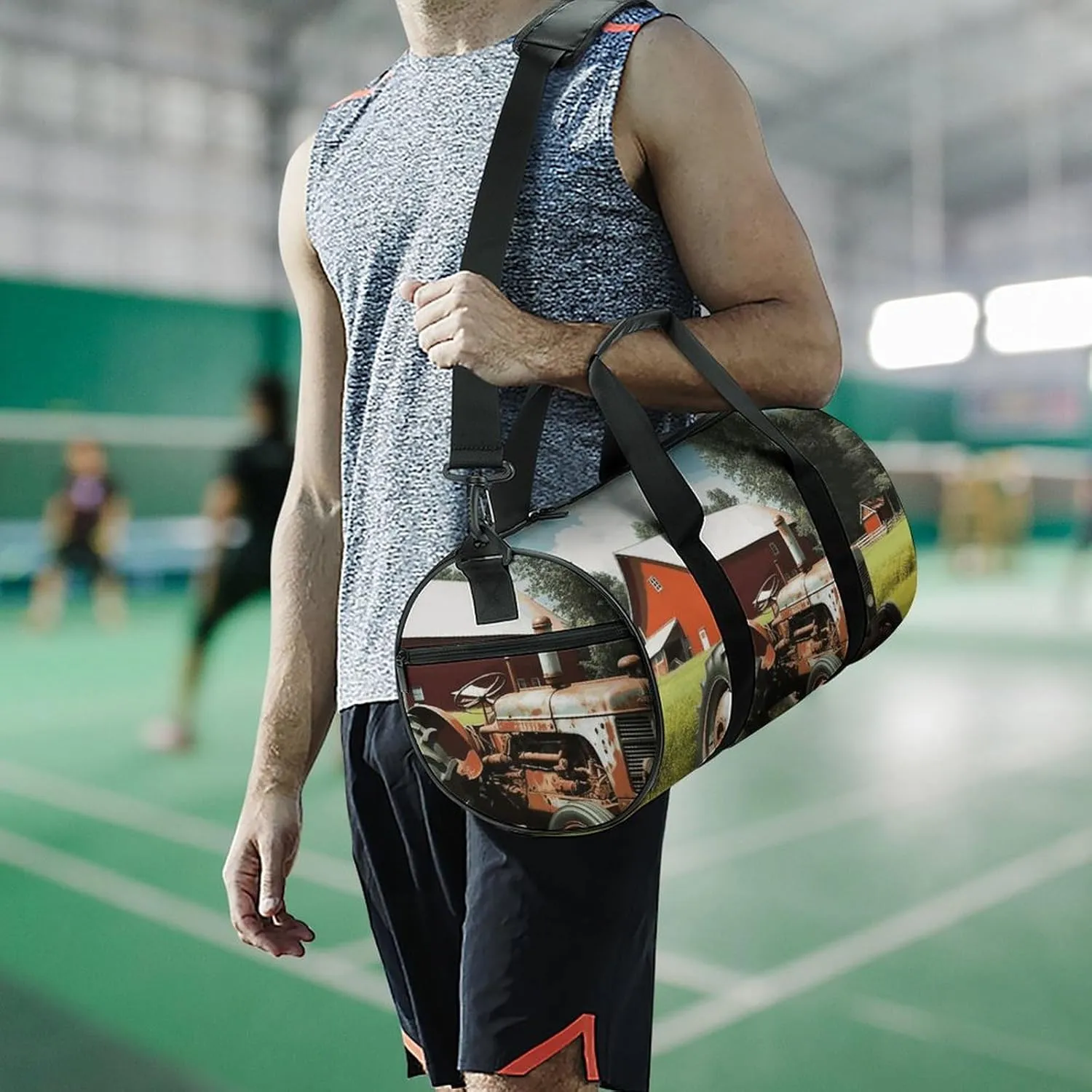 Gym Bag for Men Women Company Farm Tractor Duffel Bag Overnight Bag with Compartment Gym Sackpac