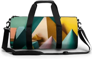 Gym Bag for Men Women Conical Colored Paper Duffel Bag Overnight Bag with Compartment Gym Sackpac