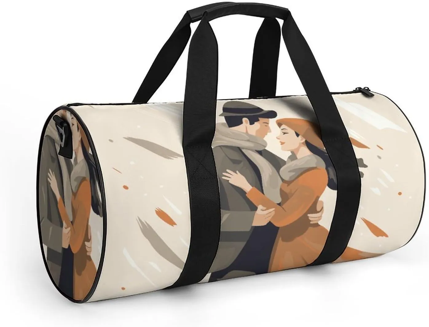 Gym Bag for Men Women Couple Dancing Duffel Bag Overnight Bag with Compartment Gym Sackpac