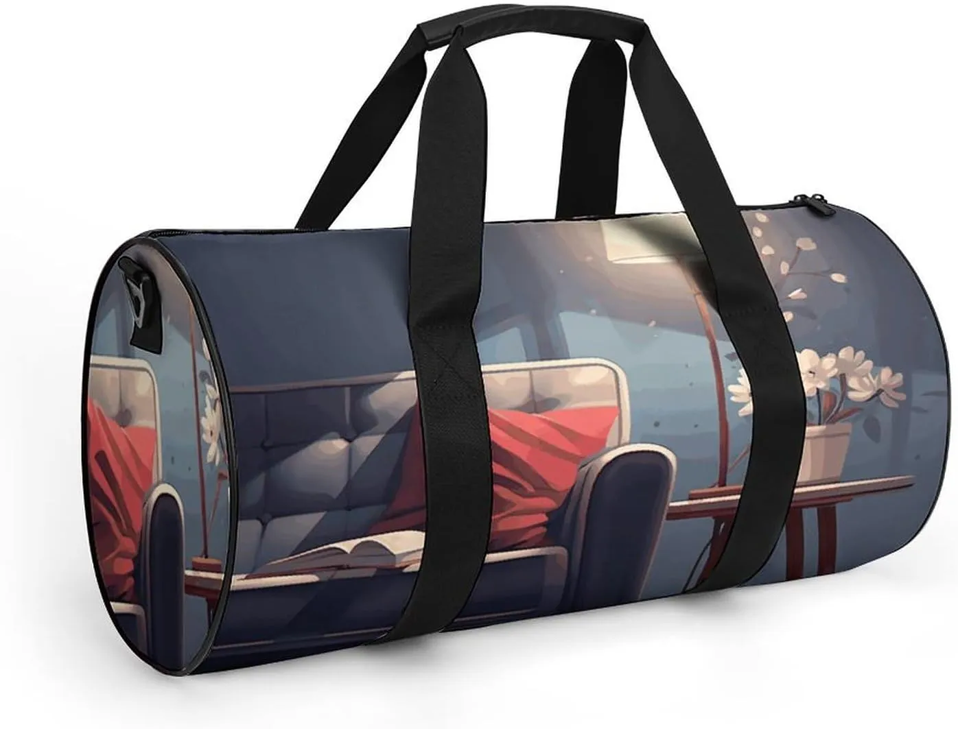 Gym Bag for Men Women Living Room Floor Plan Duffel Bag Overnight Bag with Compartment Gym Sackpac