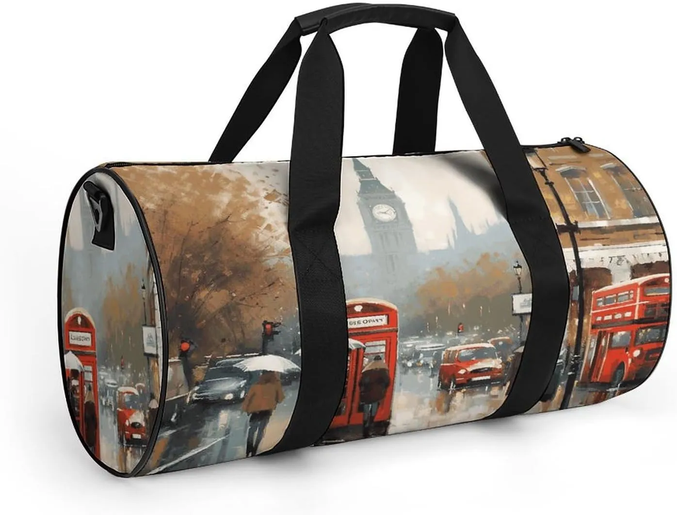 Gym Bag for Men Women London Impression Duffel Bag Overnight Bag with Compartment Gym Sackpac