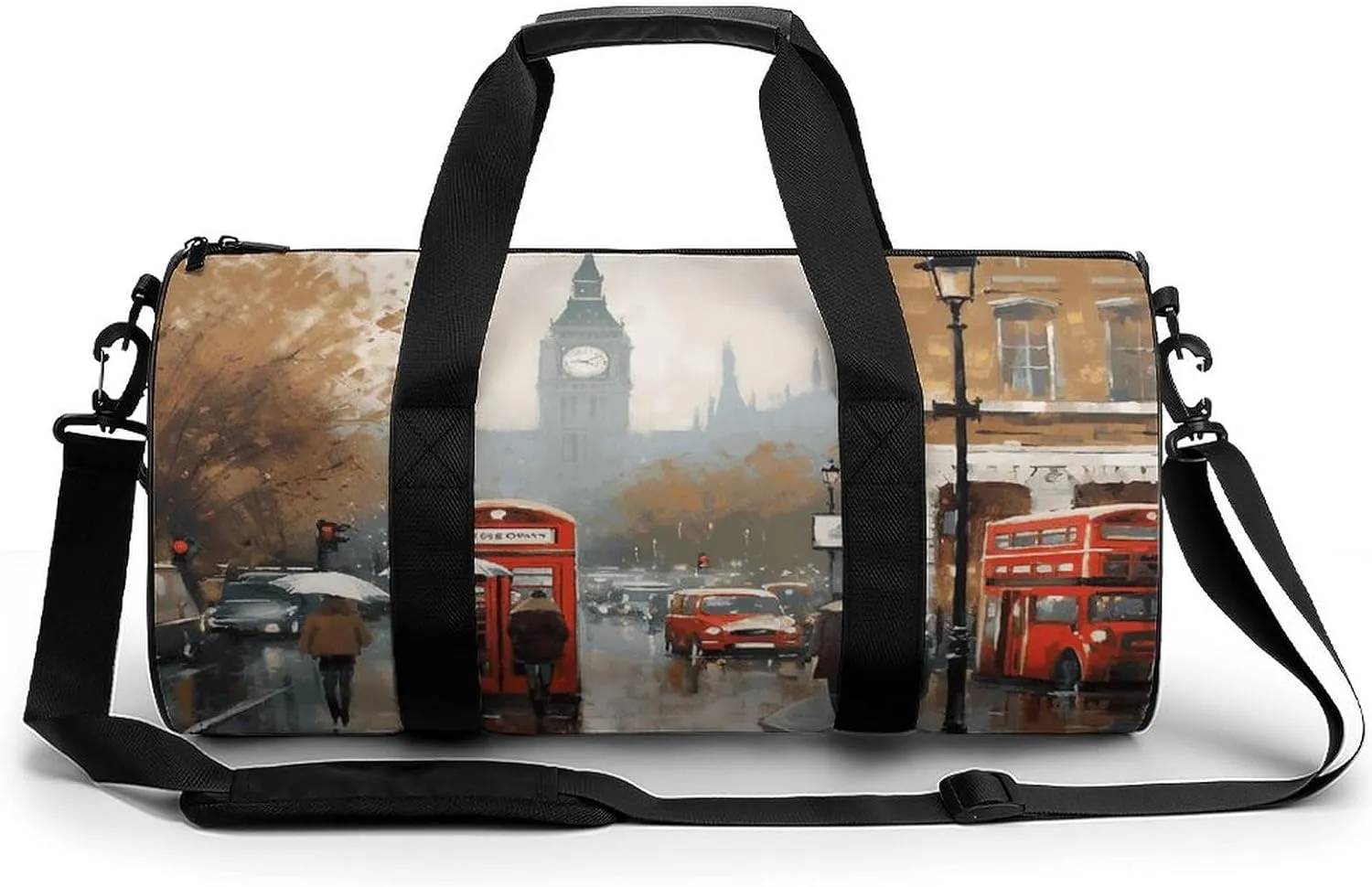 Gym Bag for Men Women London Impression Duffel Bag Overnight Bag with Compartment Gym Sackpac